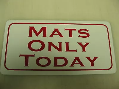 Vintage MATS ONLY TODAY Metal Sign Golf Driving Range • $13.45