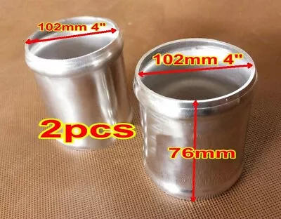 2pcs Aluminum Hose Adapter Tube Joiner Pipe Coupler Connector 102mm 4  L=76mm • $30