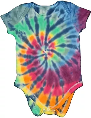 BNWOT Tie Dye Baby Vest Size 12 - 18 Months George Rainbow Spiral • £3.86