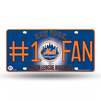 New York Mets #1 Fan Metal Embossed License Plate  • $12.74