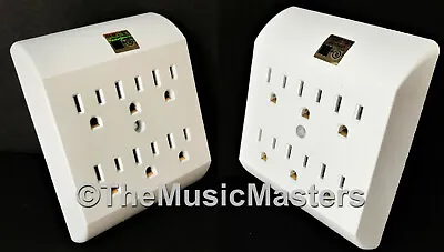 2X AC Wall Plug 6 Outlet Power Splitter Tap 6-Way Electric Socket Adapter Cover • $17.49