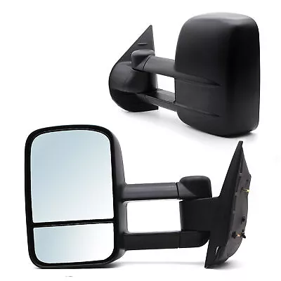 Manual Pair Tow Mirrors For 2007-2013 Chevy Silverado GMC Sierra 1500 2500 3500 • $83.88