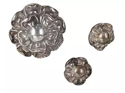 1940's Matl Sterling Repousse Earrings/brooch • $450