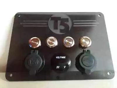 $83.49 • Buy VW T5 Etched Switch Panel USB 12V Control Voltage Monitor Camper Motorhome