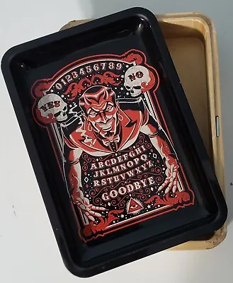 Magnetic Storage Tray Wooden Stash Box Rolling Tray Ouija Devil Satan Brand New • $17.99