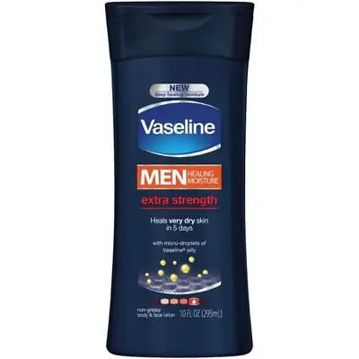Vaseline Men Healing Moisture Hand And Body Lotion Extra Strength 10 Oz • $9.49