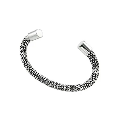 Sterling Silver Mexican Torque Flexible Mesh 37.7g 8mm 925 Hallmarked 8.0 Inches • £139.76