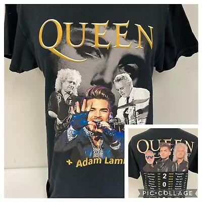 $40.23 • Buy Queen With Adam Lambert 2019 Concert Dates Band Tour T-Shirt Medium