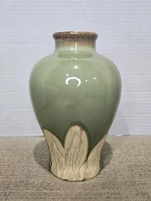 Vietnamese Pottery Vase Lily  Handmade 7” On Green Glaze • $22