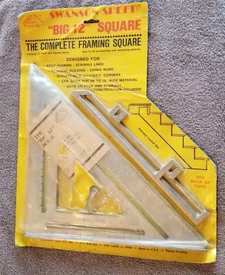 Swanson Tool #SO107 The Big 12 Speed Square W/ Layout Bar 12  & Big 12 Book • $25