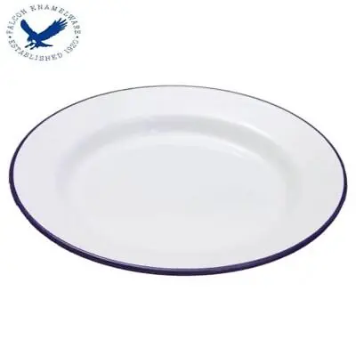 Falcon  Genuine Enamel 26cm Flat Dinner Plate - White Enamel  • £8.95