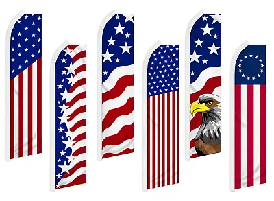 USA Swooper Feather Flutter Flag Large US Flags • $18.95