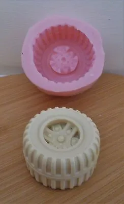 3d Tyre / Wheel 001 Silicone Mould For Cake Toppers Chocolate Clay Etc • £8.99