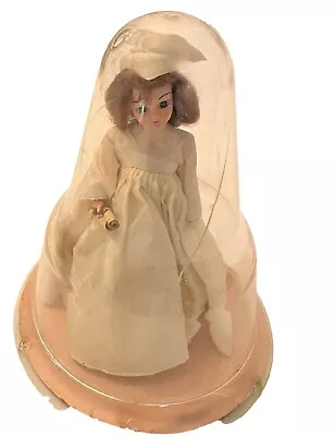 Vintage MARCIE Graduation Sleepy Eye Doll A AndHair Blue Eyes White Gown Cap • $9.99