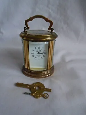 Vintage L'epee  Oval Miniature Carriage  Clock  + Keys In Gd Working Order • $335.70