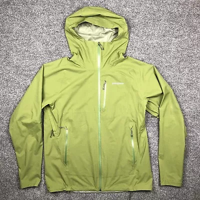 Patagonia Mens Large Stretch Rainshadow Jacket H2No Green Shell Waterproof Light • $100