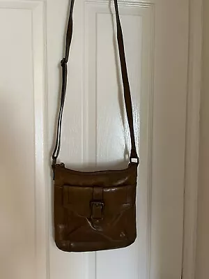 £10 • Buy Marks & Spencer’s Tan Leather Cross Over Bag, Couple Tiny Marks See Photos 😊