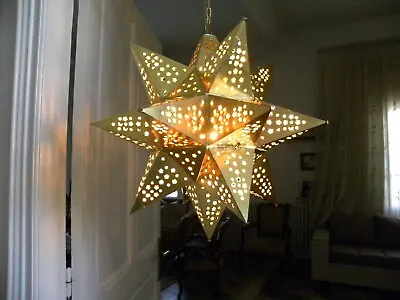 Moroccan Copper Morovian Star Lampshade Pendant Light Chandelier Hanging  Lamp • $420