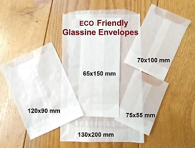 £3.75 • Buy ECO-FRIENDLY Glassine Bags Envelopes, Weddings, Stamps, Coins, Seeds, Confetti.