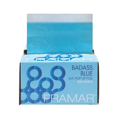 Framar Badass Blue Pop Up Foil 5  X 11  Pop Up Hair Colouring Foil 500 Sheets • £14.90