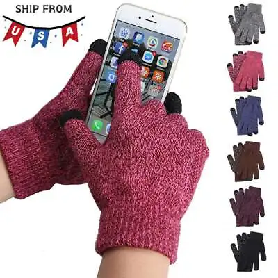 Winter Knit Gloves Touchscreen Warm Thermal Men Women Windproof Mittens Gloves • $6.92