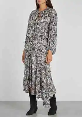 Etoile Isabel Marant Laureli Printed Dress M 38 Women's Casual Paisley NEW 35764 • $103.98