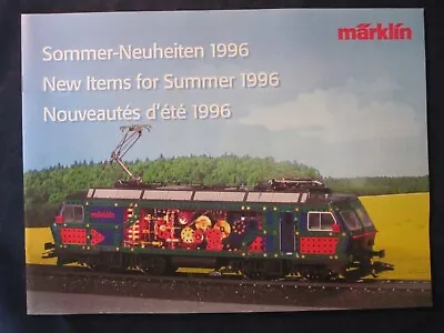 Marklin Maxi Train Summer 1996 Brochure & 1996 Retail Pricelist EXCELLENT • $9.95