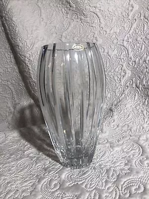 (Yugoslavia)  Crystal  Vase 9  Tall Unique! Vintage • $55