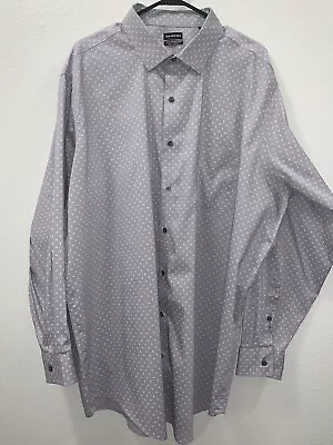 Van Heusen BIG Men's Casual Button-up Shirt Size 19 34/35  Gray Long Sleeve • $10