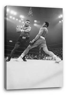 MIKE TYSON VS MUHAMMAD ALI BB1 BOXING Wall Art Poster Photo Print 30x20 CANVAS • £29.97