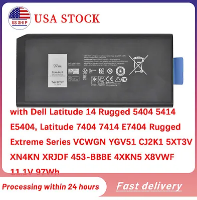 4XKN5 X8VWF Battery ForDell Latitude E5404 E7404 Rugged 5404 5414 VCWGN 05XT3V  • $55.99