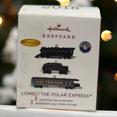 Miniature 2018 Hallmark Keepsake Ornaments Lionel The Polar Express Train -NIB • $29.99