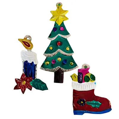 Handcrafted Mexican Christmas Tin Ornaments Christmas Tree & Stocking Ornament • $15.95