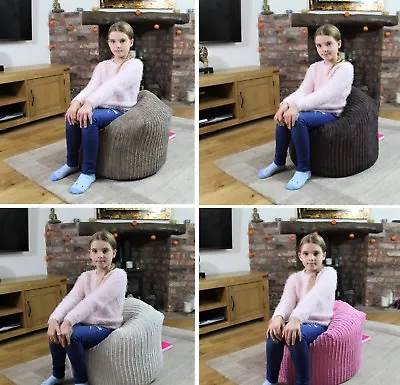 Bean Bag Gaming Chair Childrens Kids  Indoor  Jumbo Cord Beanbag Seating Seat • £18.95