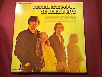 X1-27 MAMAS AND PAPAS 20 Golden Hits ... DOUBLE ALBUM ... 1973 ... DSX-50145 • $23.95