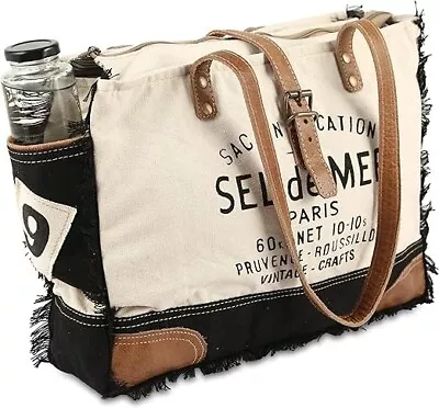 Handmade Messenger Bag Vintage Small Canvas Shoulder Crossbody Purse • $43.98