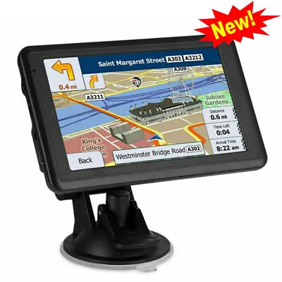 5  Inch Car Truck Sat Nav GPS Navigation Free Lifetime UK&EU Maps Touch Screen • £33.95