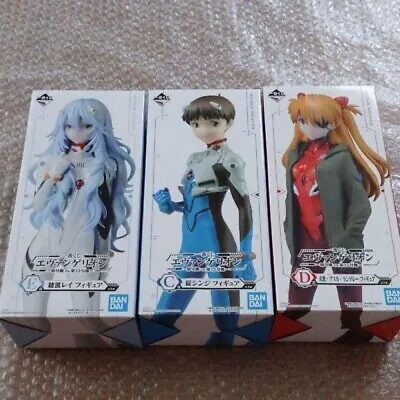 $137.99 • Buy Evangelion Shinji Ikari Rei Ayanami Asuka Langley Figure Megaimpact Ichiban Kuji