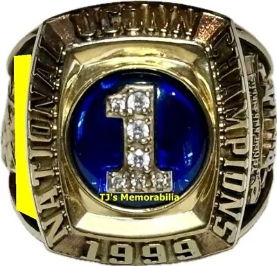 1999 Uconn Huskies Ncaa Basketball National Champions Championship Ring Jostens • $3999.99