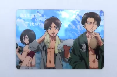 Attack On Titan Levi Ackerman Eren Mikasa Plastic Card 38 • $7