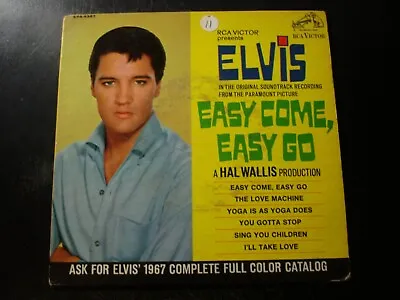 Elvis Presley Easy Come Easy Go 45 Ep Record Promo • $100