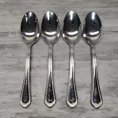 Mikasa Regent Bead Set Of 4 Teaspoons 18/10 Stainless Flatware Silverware • $16.99