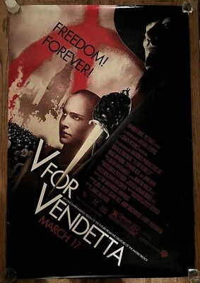 $30 • Buy V FOR VENDETTA (2005) Poster 27x40 DS Rare ORIGINAL