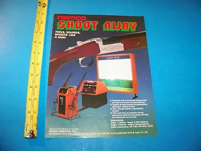 Vintage Arcade Video Game Advertising  Shoot Away From Namco • $13.25