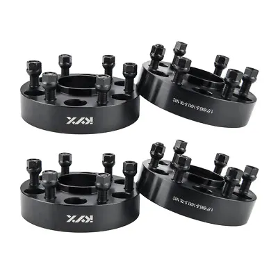 4x 1.5'' 6 Lug Black Hubcentric Wheel Spacers Adapters 6x5.5 For Chevy Silverado • $78.09