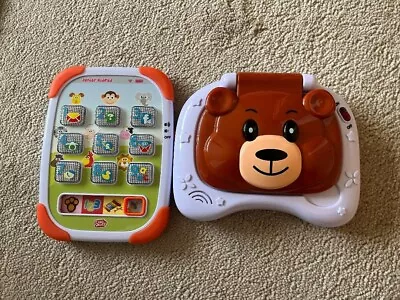Chad Valley Toy Tablet And Teddy Bear Laptop • £4