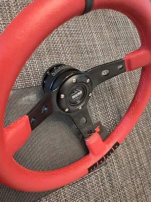 MOMO Steering Wheels 350mm 14' & Quick Release Combo Sports Steering Wheel.  • $175