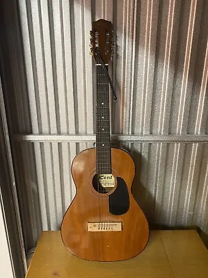 Kent KF 210 Vintage Parlour Size Acoustic Guitar In Good Working Condition • $100