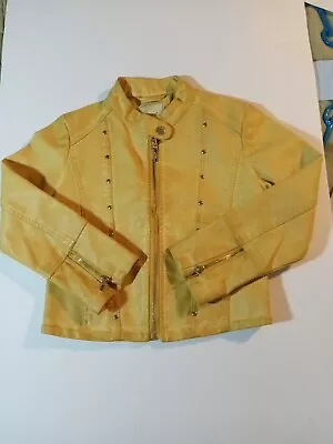 Mayoral Girls Faux Leather Jacket Sz 3. Gold Color With Gold Hardware. NWOT Nice • $19.99