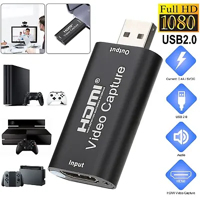 4K HDMI To USB Video Capture Card 1080P Recorder Phone Game Video Live Streaming • $8.98